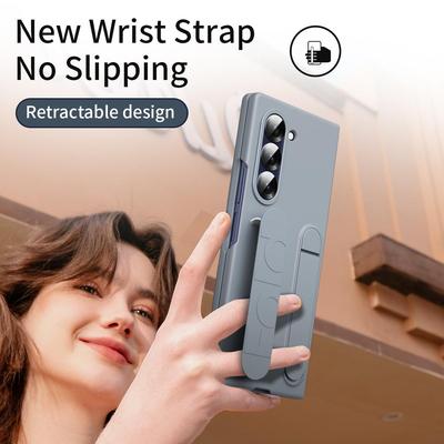 Samsung Galaxy Z Fold 7 Case with Vertical Wrist Strap & Stand - Full Coverage, Anti-drop Protection