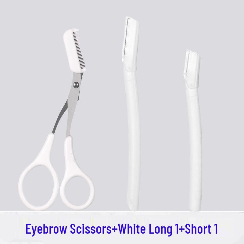Beginner-Friendly White Eyebrow Shaver Set for Men and Women