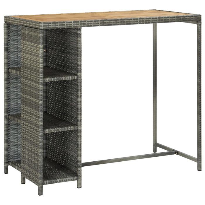 VidaXL Meuble de Bar de Jardin 5 pcs et Coussins Salon de Jardin Ensemble de Salle à Manger Mobilier de Patio Terrasse 3064917