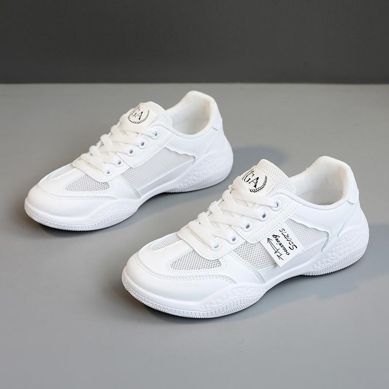 Hy116 New Mesh Shoes Women's Breathable  Summer Hollow Mesh Surface Increased Trendy Casual Shoes Breathable Sneaker
