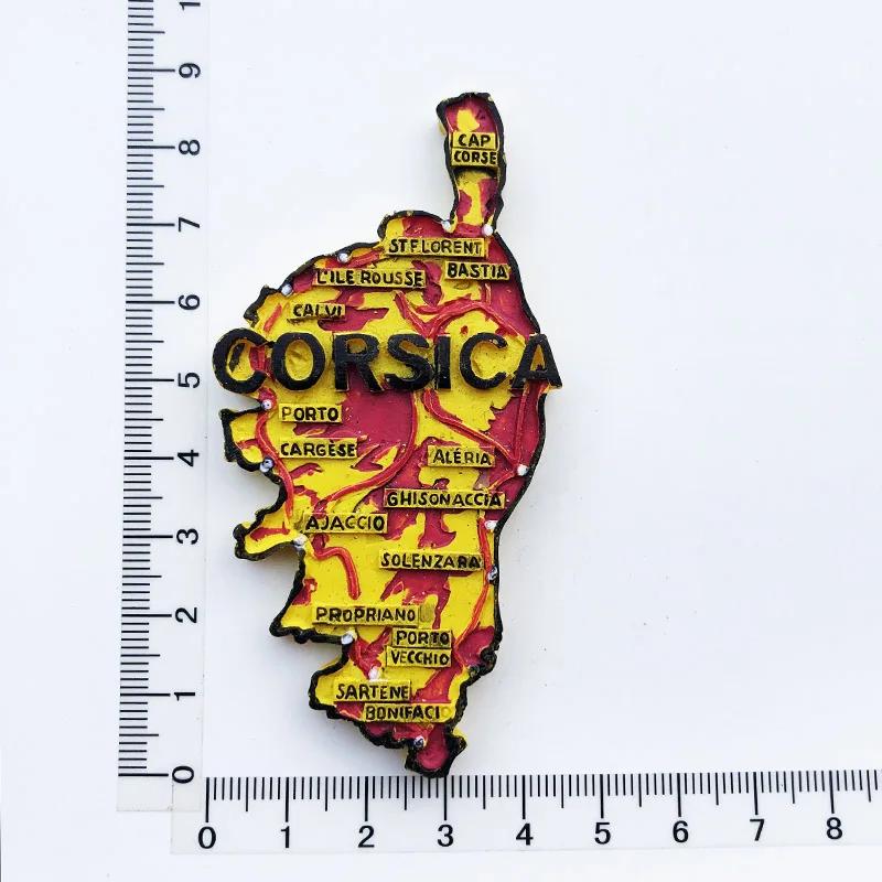 Frankreich Reise Kühlschrank Aufkleber Paris Korsika Tourismus Souvenirs Magnetische Aufkleber für Kühlschrank Hochzeitsgeschenke Kühlschrankmagnete