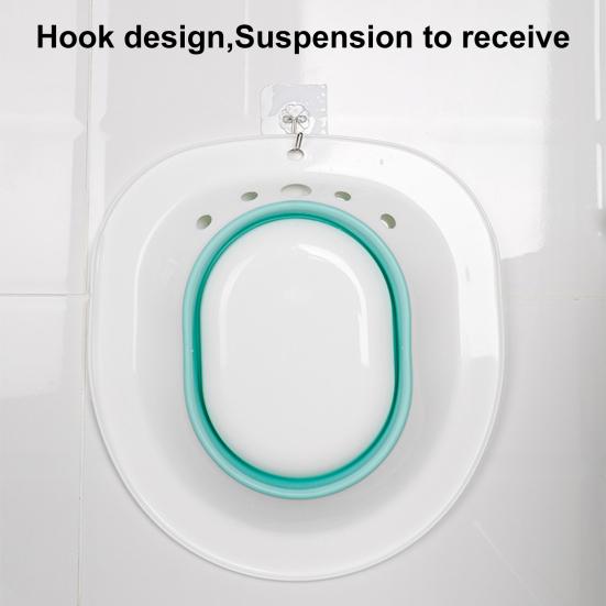 Basin Bidet Oval Non-slip Foldable Grooved Flexible Wash Plastic Hemorrhoid Relief Pregnant Bidet for Women