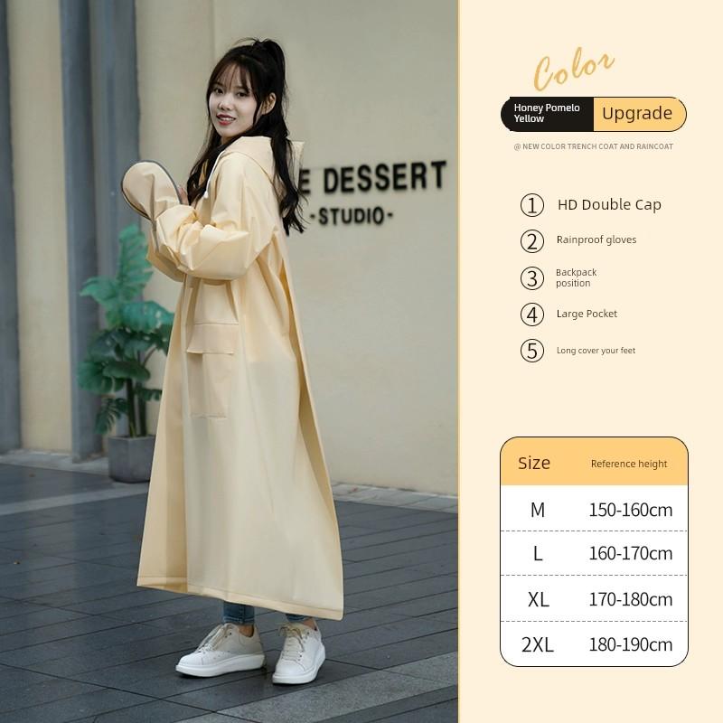 Raincoat Women's Long Full Body Rainproof Single Integrated Adult Outwear Electric Car Battery Car Special Poncho