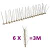 6 Piece Bird Deterrent Spikes Set 3 m Plastic 5 Row Design