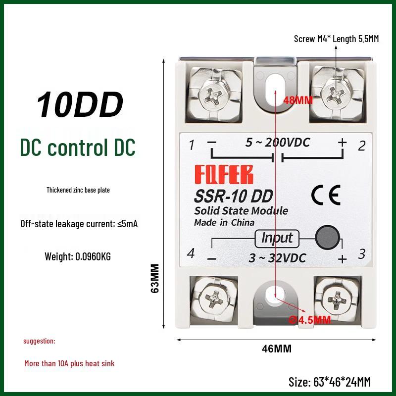 DC-Controlled AC SSR 40DA 25A 60DA 80DA 100DA-H 40DD VA Single-Phase Solid State Relay
