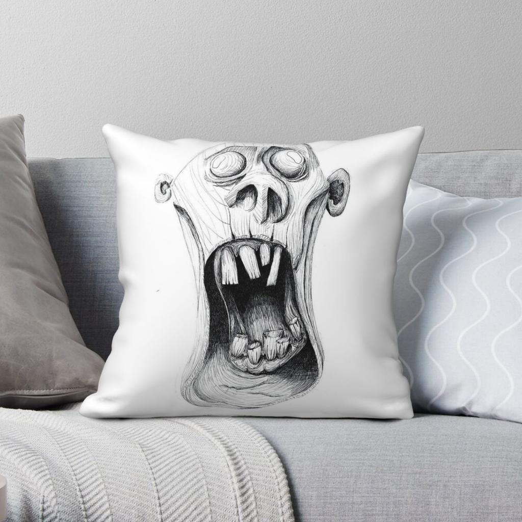 Zombie Face Paranorman Square Pillowcase Polyester Linen Velvet Pattern Zip Decorative Home Cushion Case