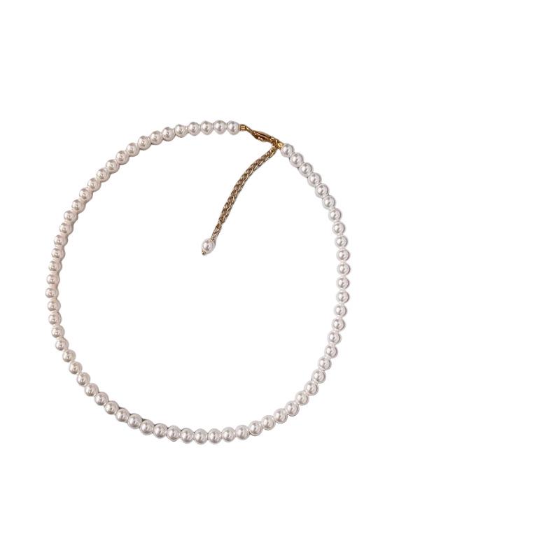 High-Gloss Mother-of-Pearl Necklace: Women's Exquisite, Durable, Strong Light Baby Rice Beads Clavicle Chain