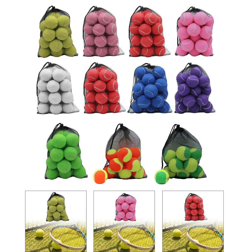 20x Tennis Balls 6.4 cm Diameter Pet Dog Tennis Balls Training Balls for Games Beginners Entertainment Outdoor Racquet Sports