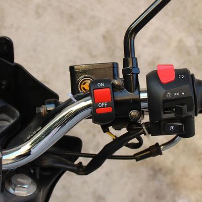 Interruptor de alternância de parafuso do guidão do farol da motocicleta Suporte de luz Vice Liga/Desliga Interruptor de controle principal