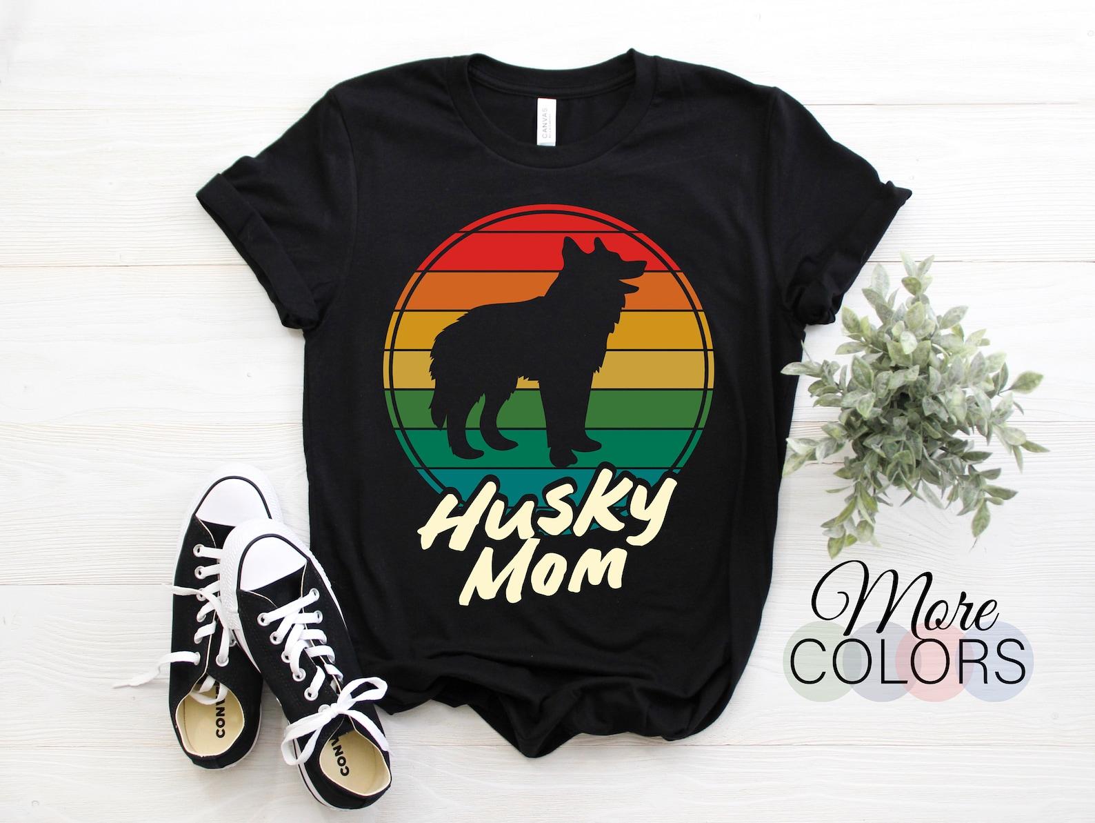 Husky Mom Dog Dogs Funny T-Shirt Gift For Puppies Lover Girls, Funny Husky Dog Moms Puppy Owner Birthday Mother s Day Present Kids Adults 140