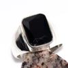 Man'S Black Onyx Fine Finish 925 Silver Plated Ring US 9 Modern Gifts Trendy k3R69