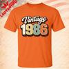 Vintage 1986 Shirt Perfect 40th Birthday Gift Retro T Shirt For Friends Family Parents Husband Wife Celebration Streetwear