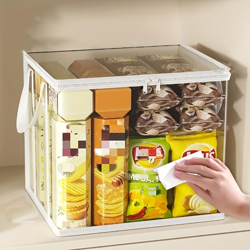 A Storage Box for Snacks In The Dormitory That Can Hold Toys, a Household Organizer That Is Foldable, Large-Capacity, Transparent, And Dust-Proof