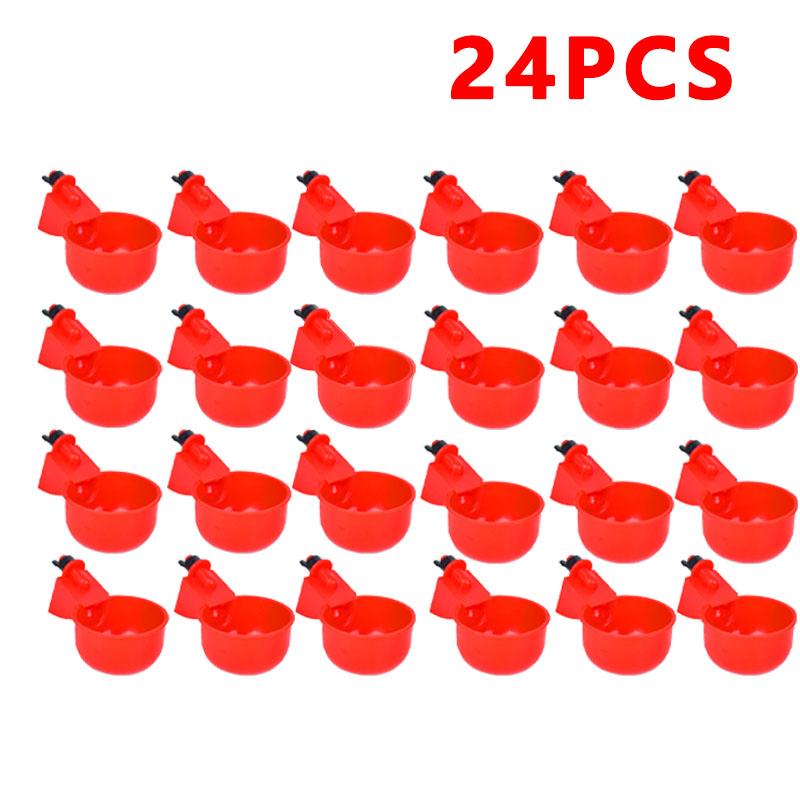 

1-36 шт. Чашка для питья для кур и уток Автоматическая поилка Кормушка для кур Пластиковые чашки для питья воды для птицефермы Легкая установка Гусь 24Pcs