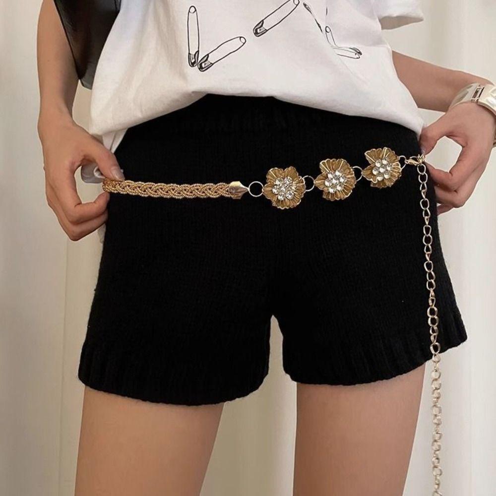 New Metal Waist Chain Gold Silver Versatile Chain Belt High-end Design Metal Chain Waistband Women