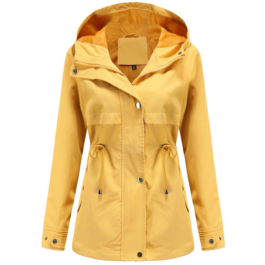 Giacca impermeabile da donna Trench da escursionismo Giacca a vento da esterno Leggero Classico con cappuccio Antivento Leggero Cappotto antipioggia Capispalla sottile Abbigliamento antipioggia