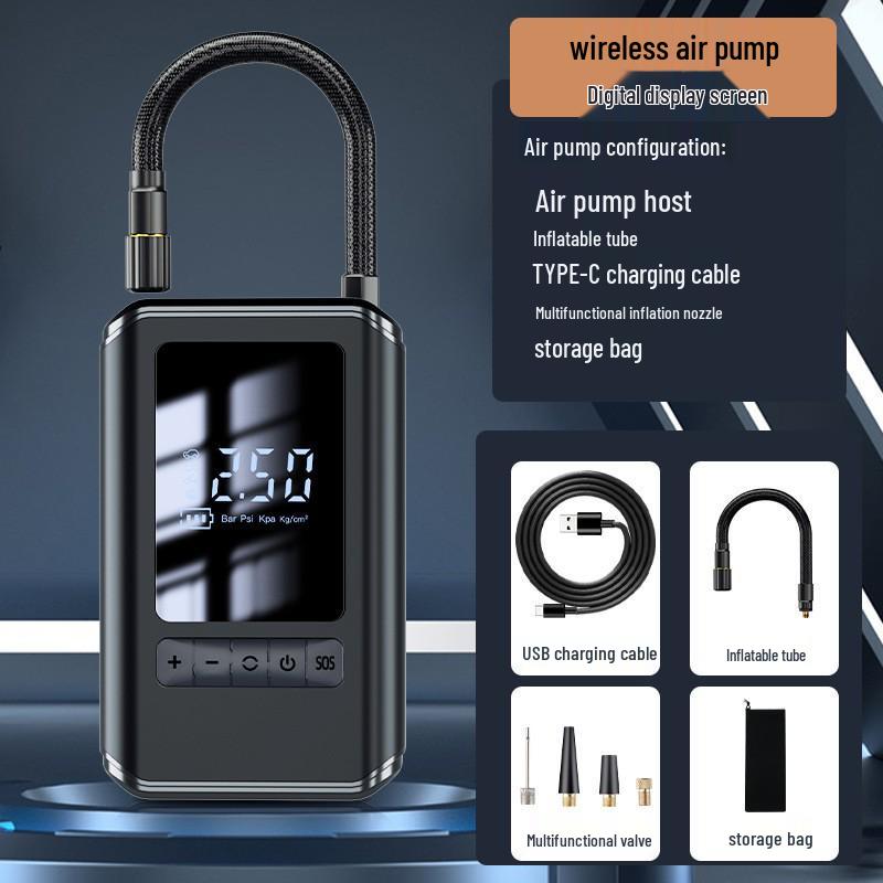 Smart Wireless Portable Tire Inflator for Cars, Motorcycles, and Bicycles