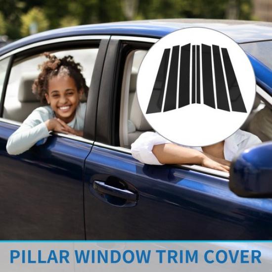 8 Pcs Door Pillar Window Trim for BMW X5 1999-2006 Black new