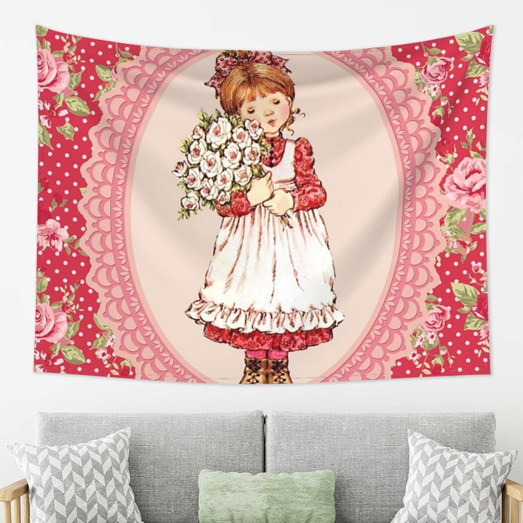 Kawaii Sarah Kay Tapestry Wall Hanging Aesthetic Home Decoration Tapestries for Dorm Room