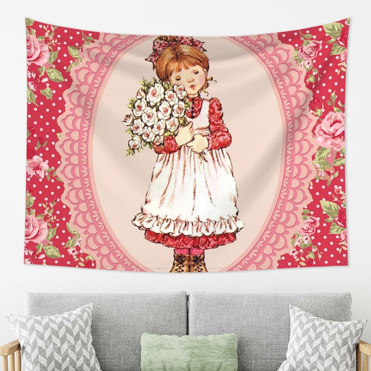 

Kawaii Sarah Kay Tapestry Wall Hanging Aesthetic Home Decoration Tapestries for Dorm Room 74x94cm(29x37in)