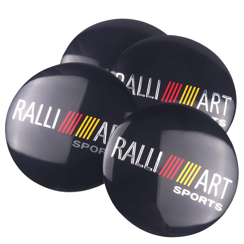 4pcs 56mm Mitsubishi Badge Car Tire Hub Center Sticker for Mitsubishi Ralliart Lancer EX Outlander ASX Galant Car Accessories