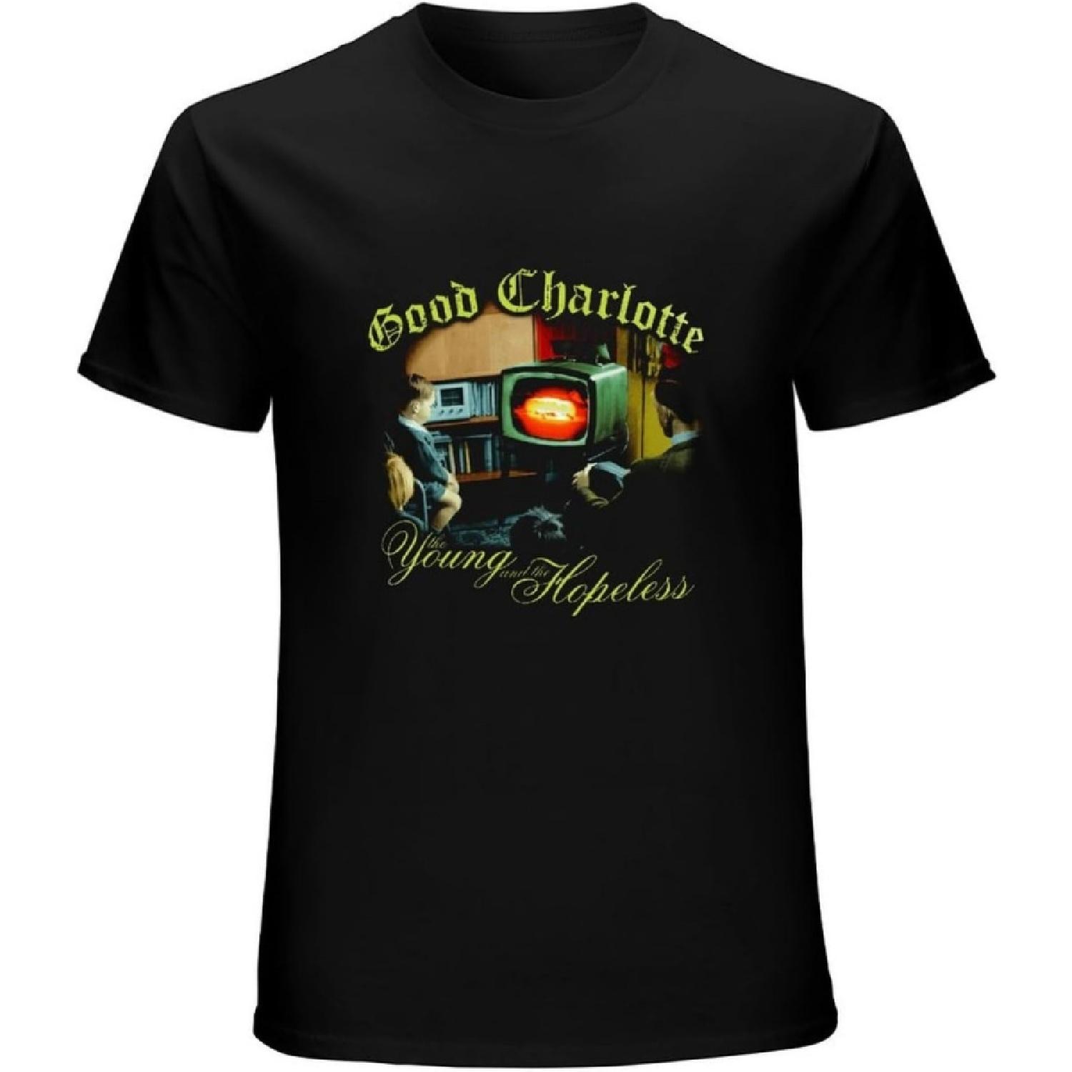 Good Charlotte The Young and The Hopeless Album T Shirt Men T Shirt Fashion Black S