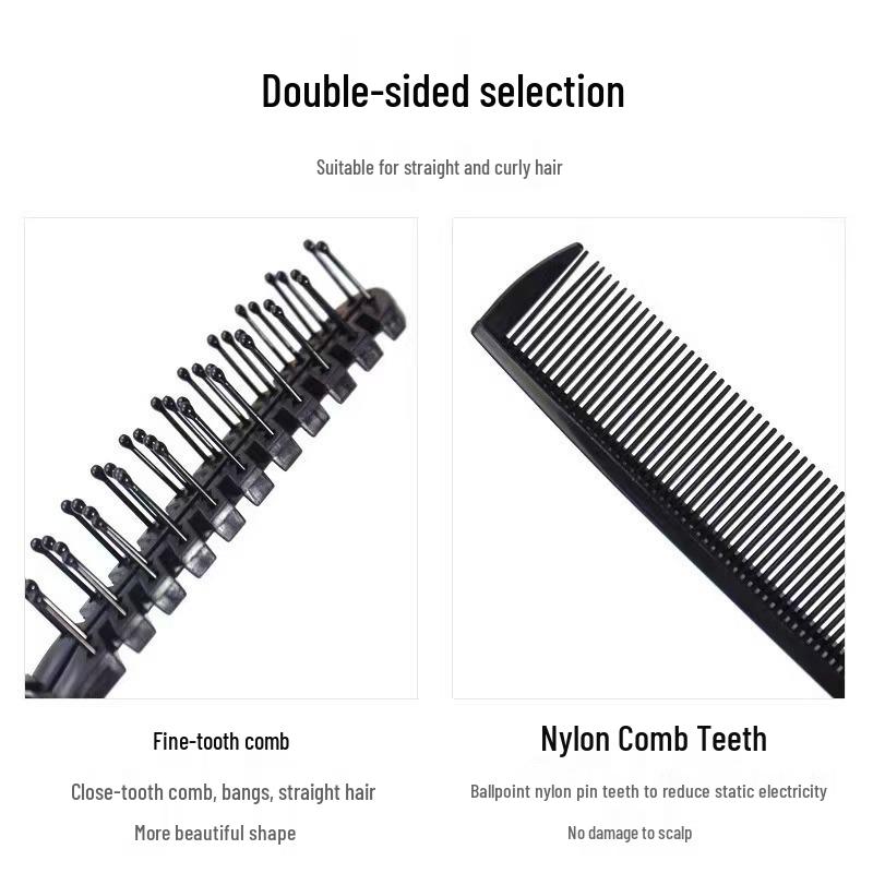 Portable Folding Comb for Men & Women - Ideal for Long, Straight, or Frizzy Hair - Quiet, Anti-Frizz, Wide-Tooth Design