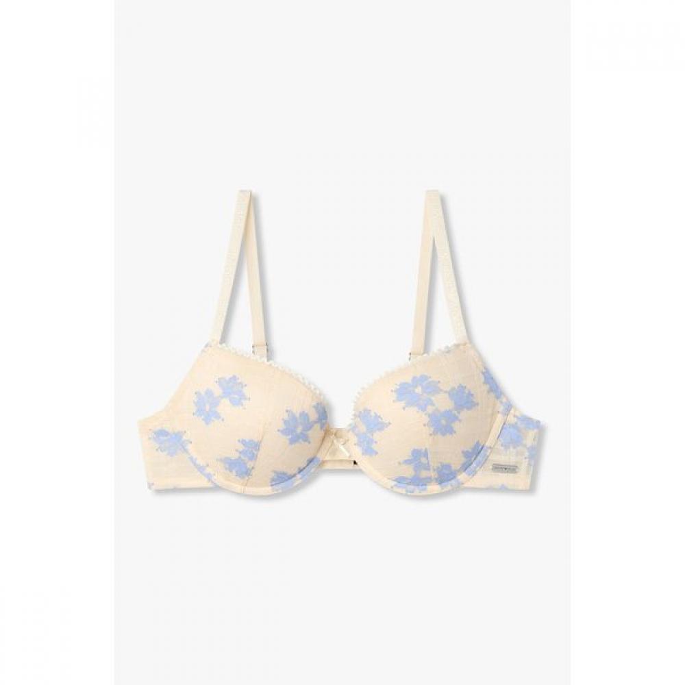 Emporio Armani Women Flower Check Jacquard Push Up Bra 0826185513 75A