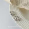 Light luxury high-end wheat zircon earrings niche design French ear buckle temperament light luxury versatile exquisite earrings