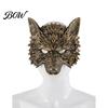 Wolf Cosplay Mask 3D Head Mask, High Elastic Lightweight Comfortable Werewolf Flexible Cushioning Costume with Adjustable Strap for