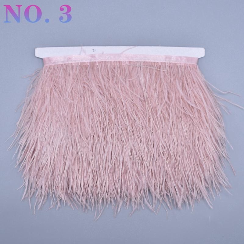 10 Meter Straußenfedern auf Band Band Fransenbesatz 8-10 cm Bastelzubehör Schwarz Weiß Straußenfeder Nähborten