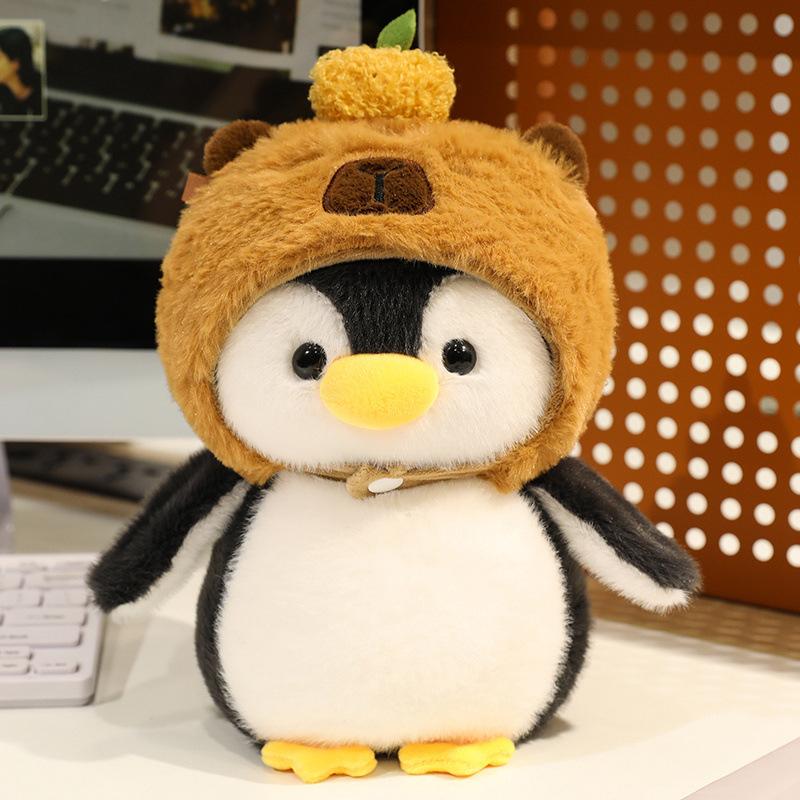 Cartoon Cute Penguin Turned Cat Shark Doll Plush Toy Kitten Doll Children Soothing Doll