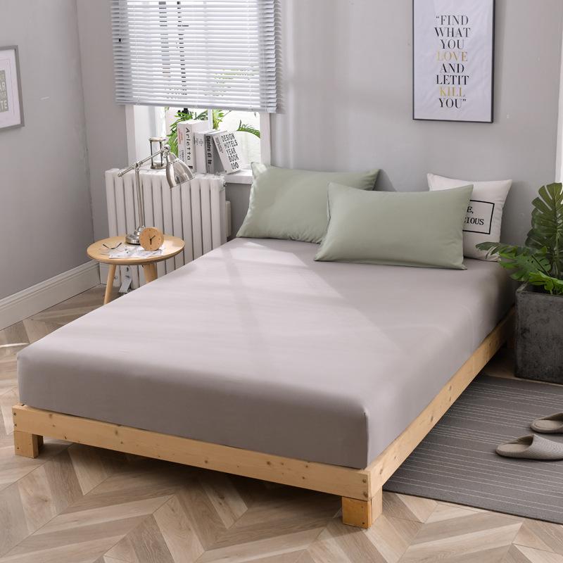

Nordic Solid Color Fitted Mattress Protector Pad with Elastic Band 120x200x24cm