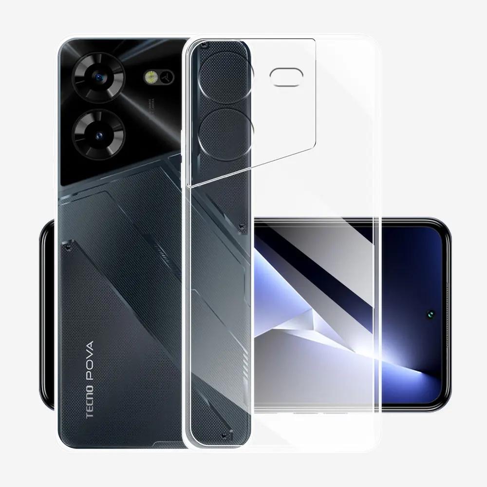 For Tecno Pova 5 Pro Case Clear Silicone Soft Phone Case For Tecno Pova 4 Pro Clear Shockproof Coque or Tecno Pova 3 Pova2 Funda