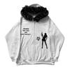 Sweater Zipper Hoodie Men's Skull Print Spring and Autumn Plush Cap Design Zipper Cardigan Jacket Top