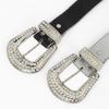 2025 Versatile Rhinestone Leather Belt with Sequin Decor for Men and Women