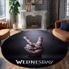 1pc Addams Family Wednesday9 Design Printed Area Round Carpet for Bedroom Living Room Home Decor Rugs Mat Non Slip Mat Rug for Bedside