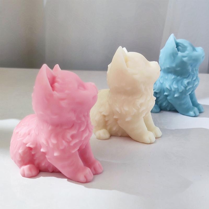 Cat Shape Silicone Mold Candle Resin Making Tool DIY Candle Moulds Ornaments Hand-made Home Decorations Supplies