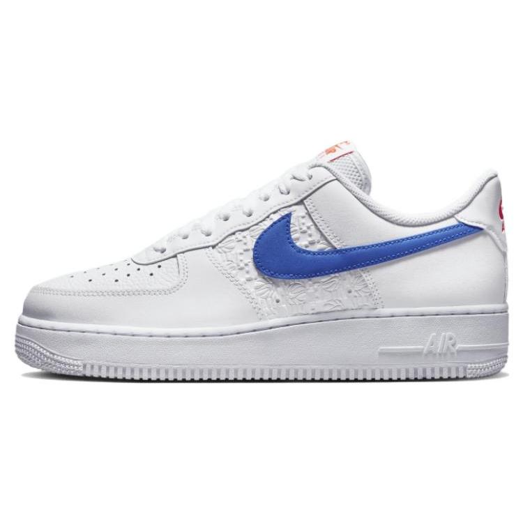 Nye Nike Air Force 1 '07 Low Preget Basketball Racerblå FD0667-100
