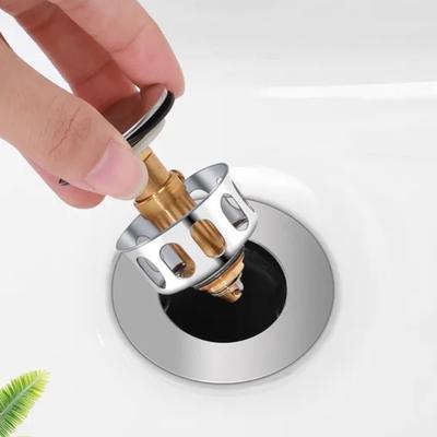 Pressez Bonde de Lavabo Pop-up Filtre de Vidange Salle de Bain Douche Évier Filtre Bouchon Lavabo Cheveux Évier Crépine Cuisine Baignoire Bouchons