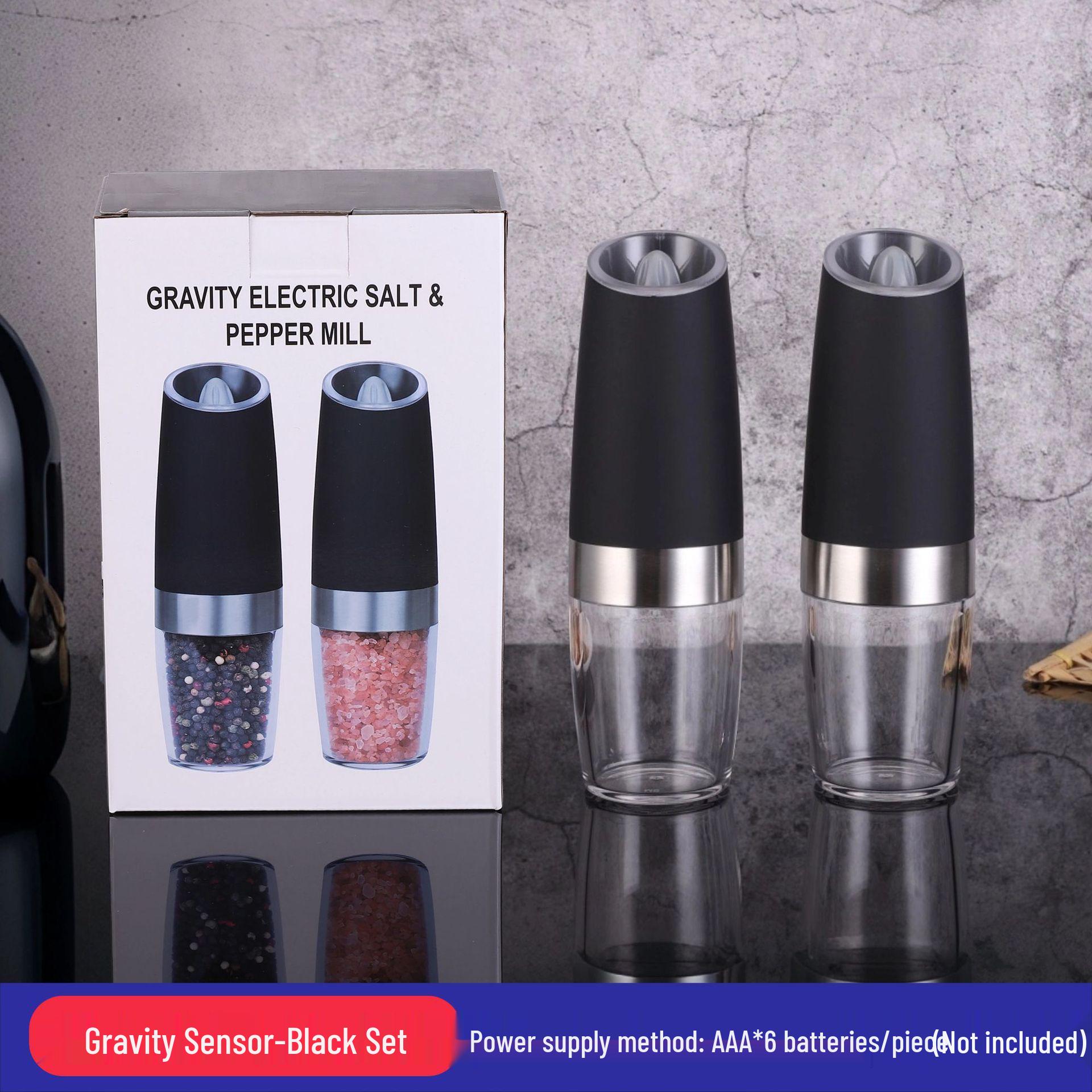 

Електричний млин для перцю та морської солі - Чорна побутова пляшка