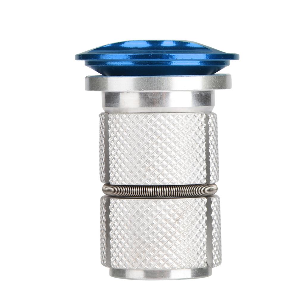 Aluminiumlegierung Vorbau Steuersatz Topkappe Fahrrad Gabel Expander Stopfen 11,25 Zoll (blau)