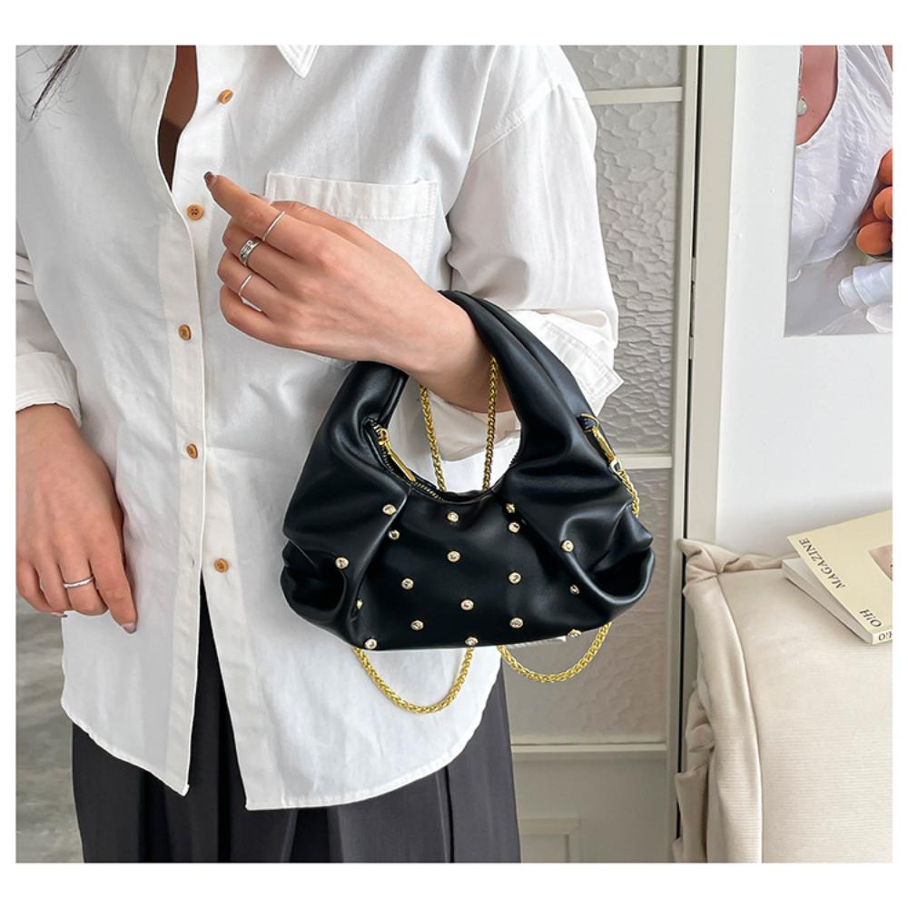 Womens Hobo Bag Luxurious Shoulder Bag Rhineste Purse Stylish Crossbody Bag For Dating Casual Outings Party