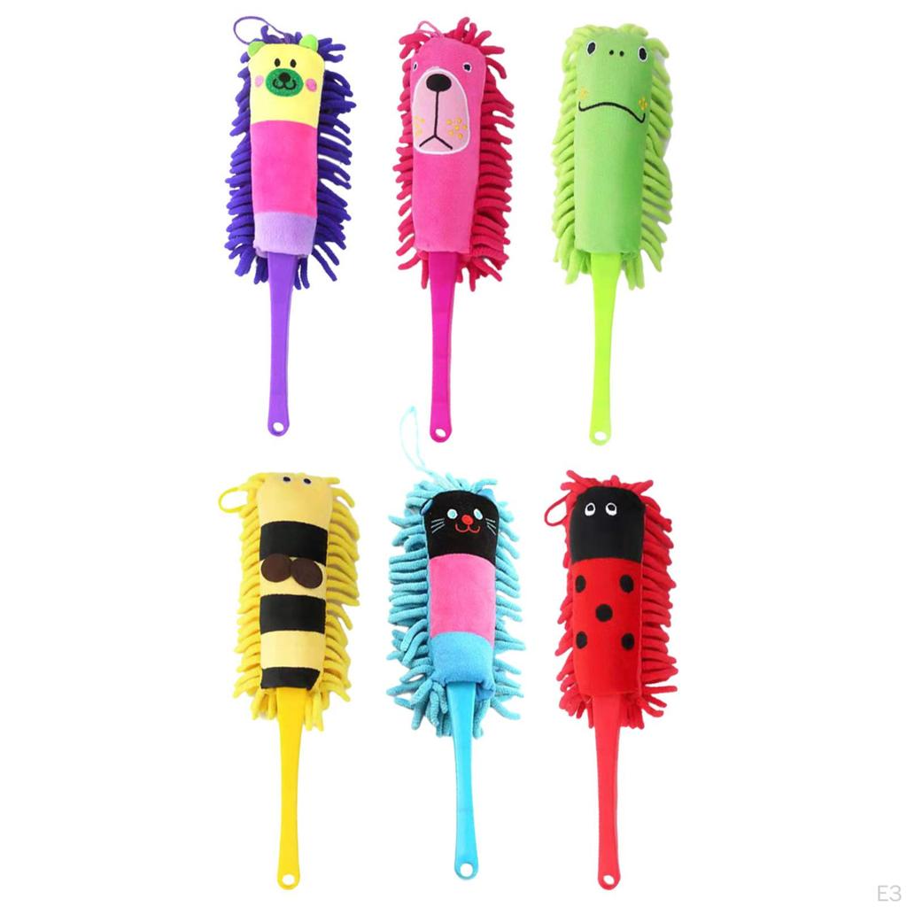 Microfiber Duster Brush Dust Cleaner Cute Detachable Head Hand Kids Toy