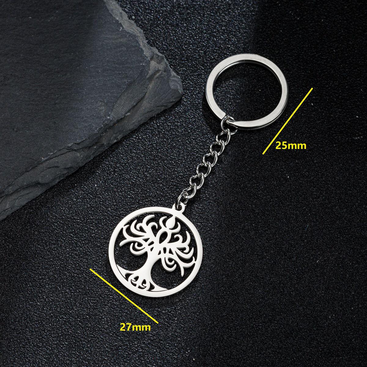 Geometric Tree of Life Pendant Keychain Ornament