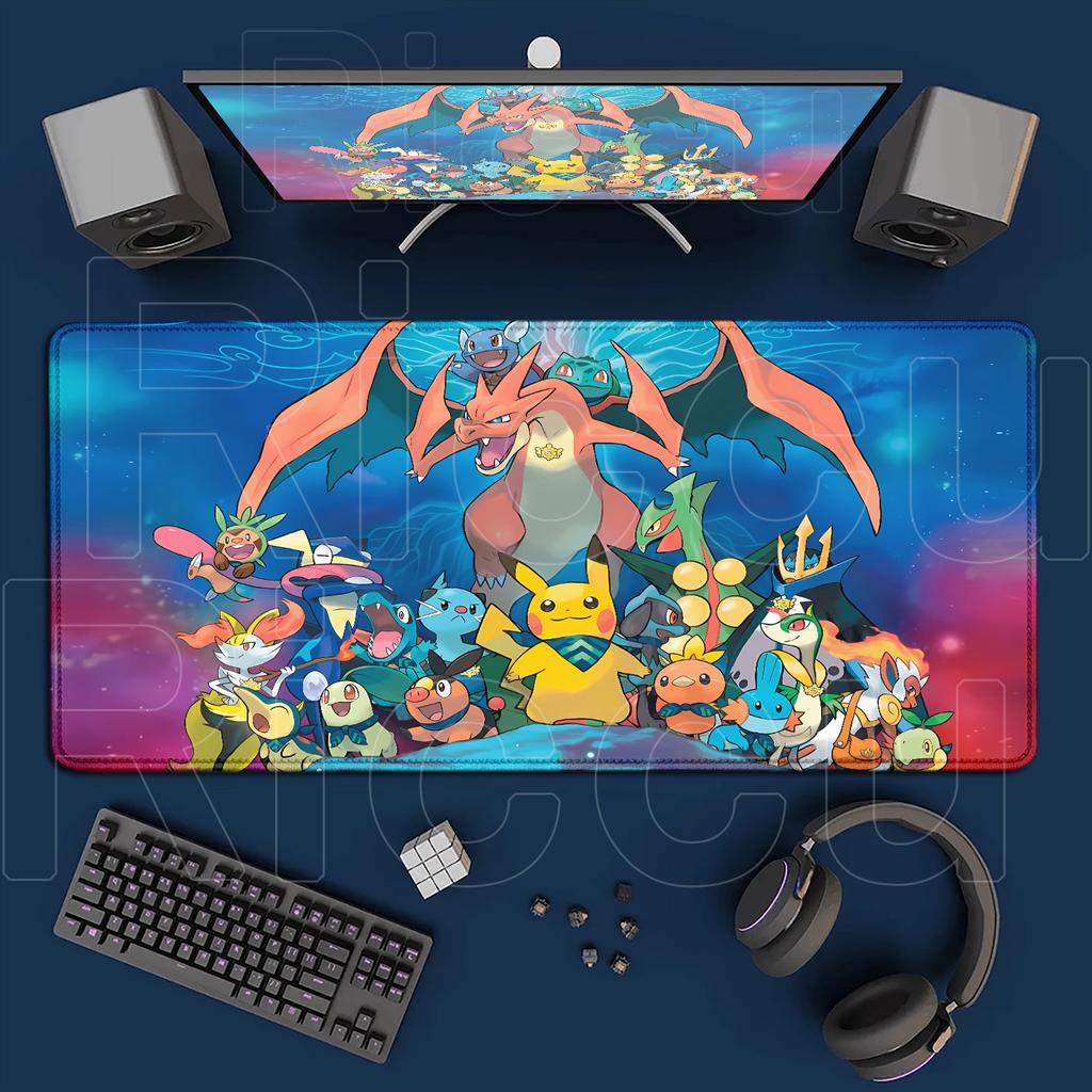 New Cool Anime Mouse Pad Ppokemon Gyarados Xmm Gaming Accessories Carpet Gamer Keyboard Desk Mat NonSlip Laptop Mousepad