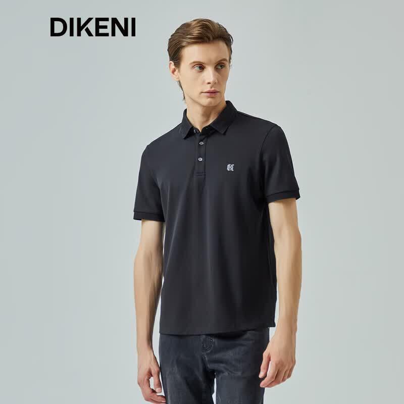DIKENI Men s Knitted Cotton Business Polo Shirt M