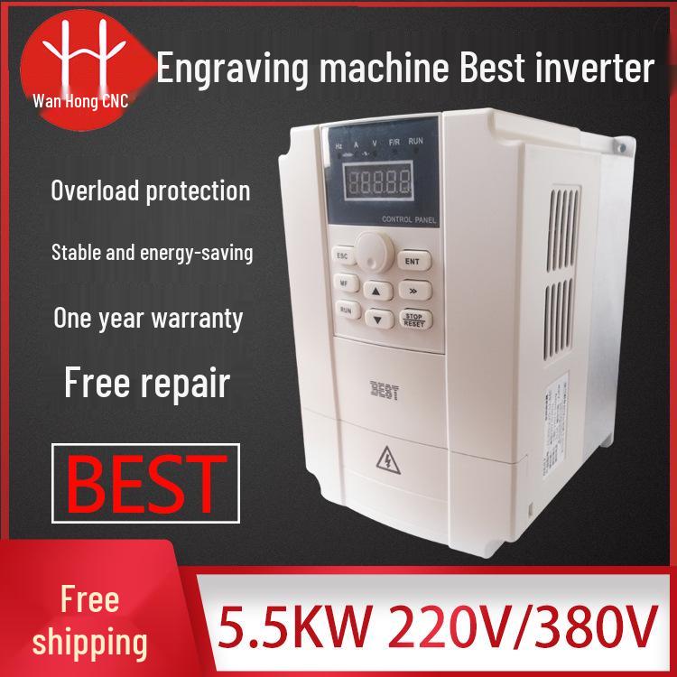 5.5kW 220V/380V Frequency Converter for Spindle Motor - Free Shipping