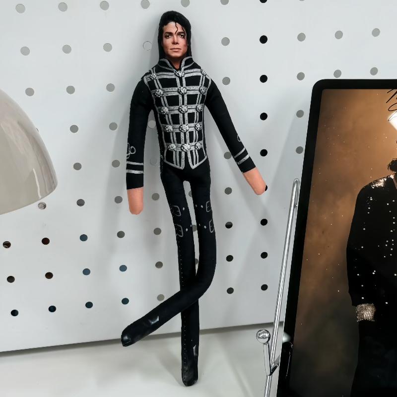 New Newest Style Michael Jackson Cosplay Prop Doll Plush Filled Figure Dolls Room Decoration Abstract Joint Mobility Props Gift