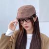Korean Style Retro Button forward Hat for Women Autumn and Winter Literary Duck Bill Painter Hat Personality Casual Versatile Face Showing Beret